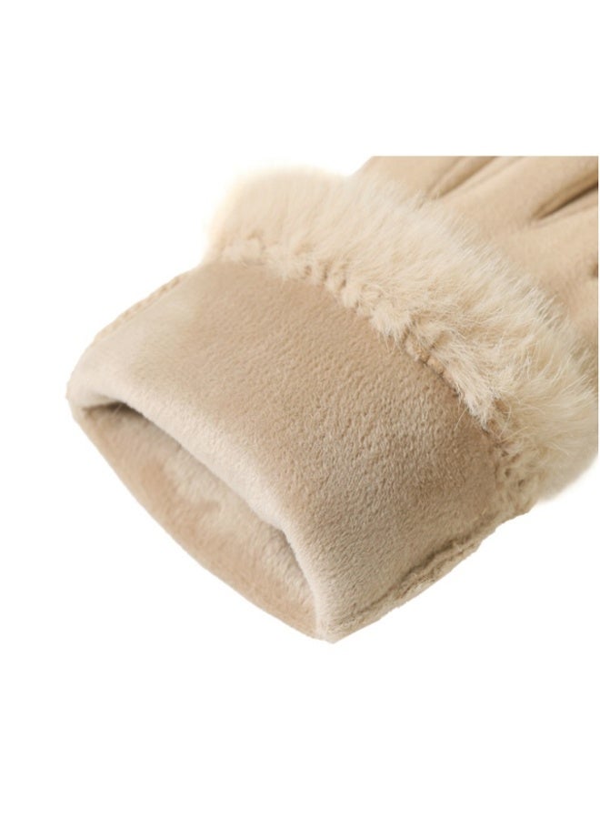 Girl's gloves, winter touch screen, comfortable velvet warm and thick warm gloves, cold and windproof gloves - Image 4